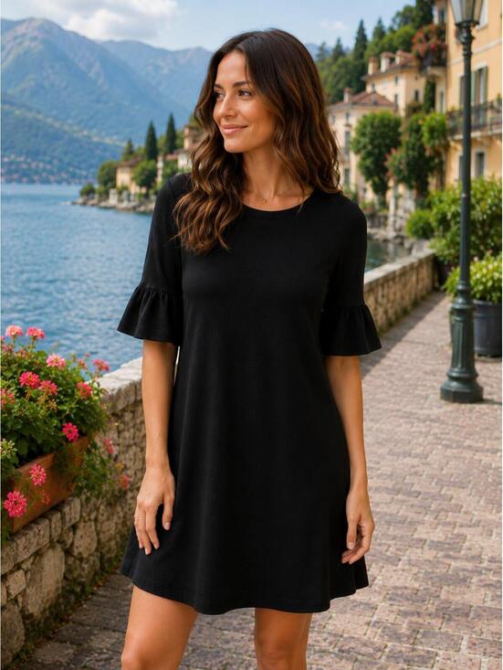 Max Studio Dresses & Skirts - Max Studio Women’s Black 3/4 Bell Sleeve Casual Swing Dress Size XS